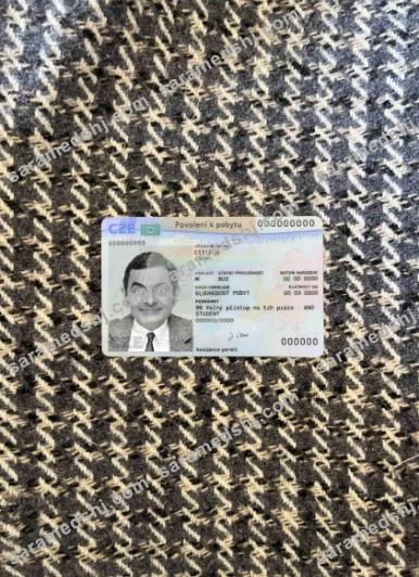 Czech permanent resident card photolook FRONT